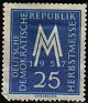 Germany - 1957 - Anagram - 25 DM - Blue - Germany, DDR, Anagram - Scott 366 - 0